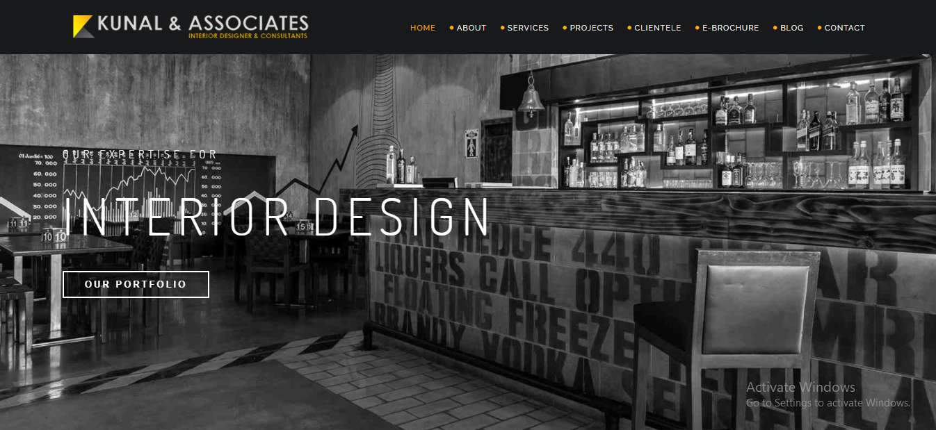 interior designing website design company dubai
